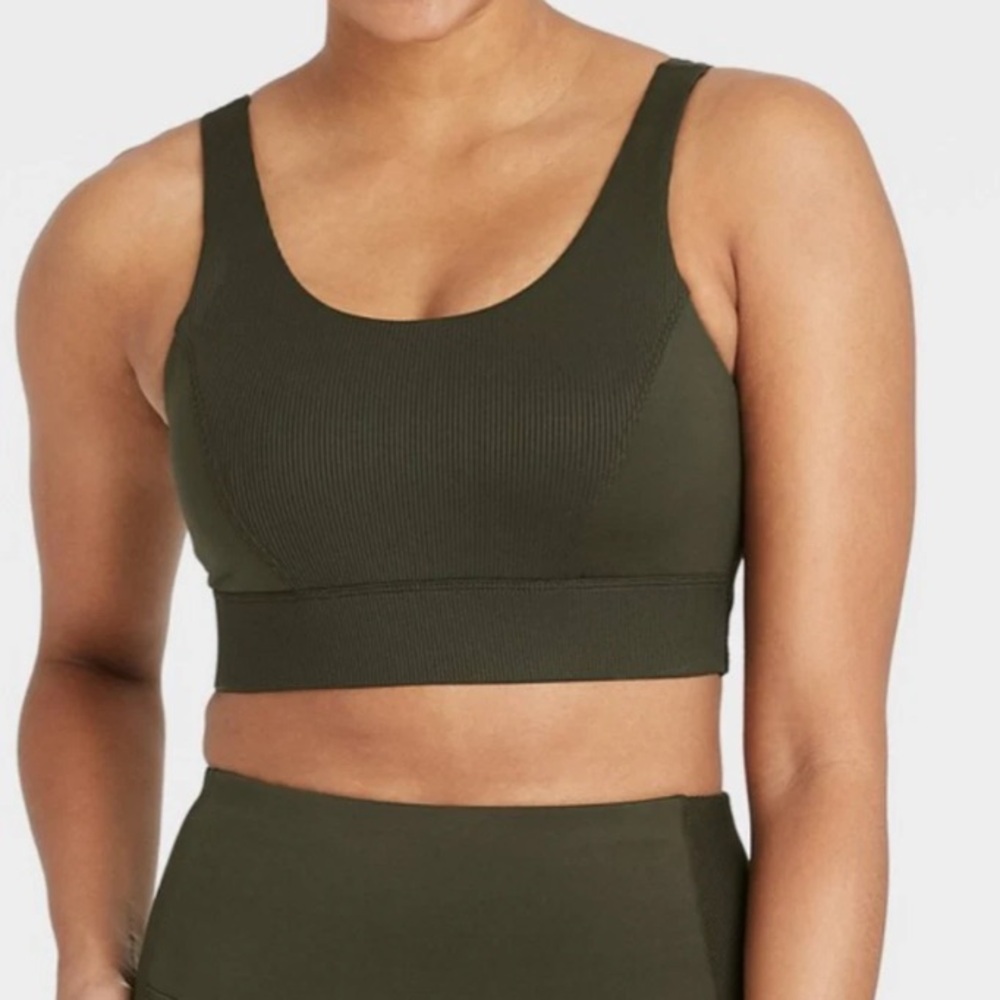 NWT All in motion Dark Green Sports Bra